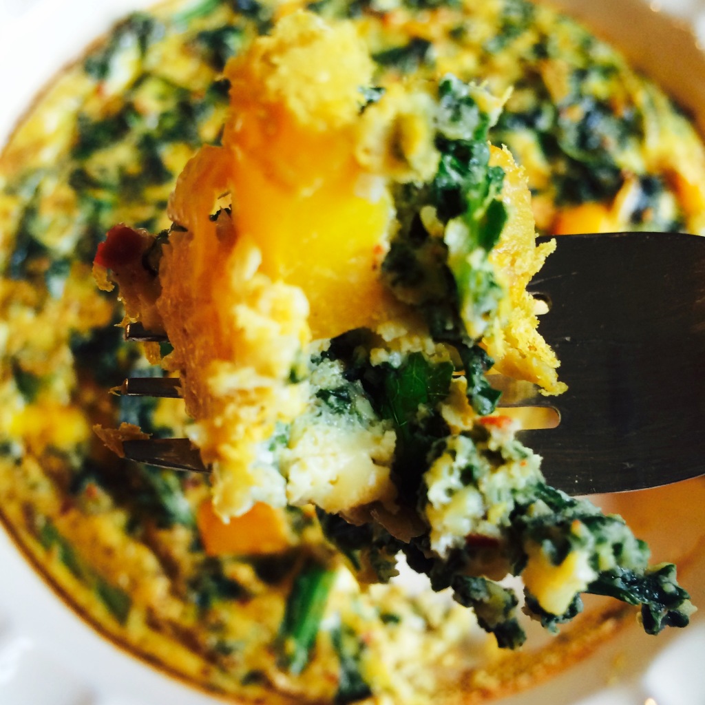 frittata bite close up