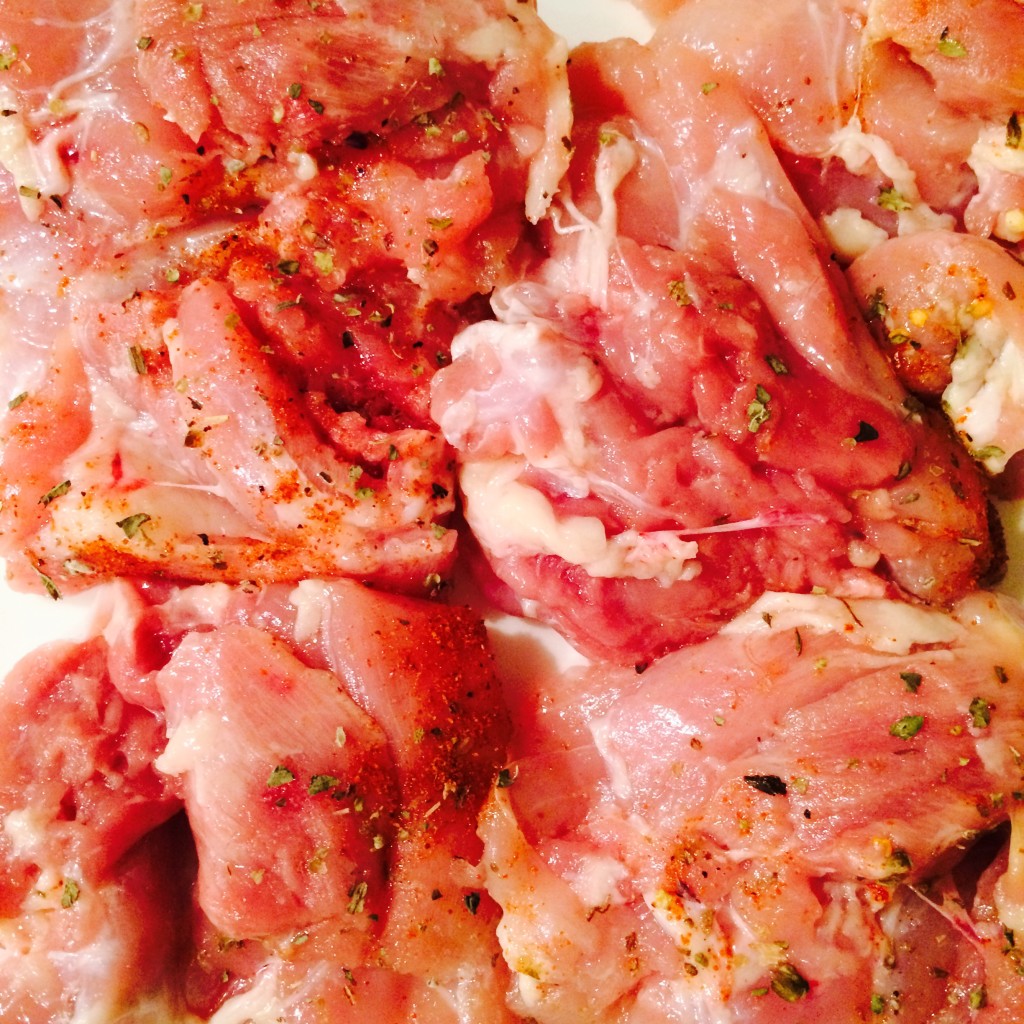 raw chicken thighs