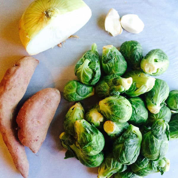 Chilled Brussels Sprout Salad Ingredients