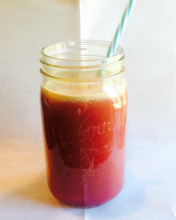 Grapefruit Carrot Cucumber Juice in Jar