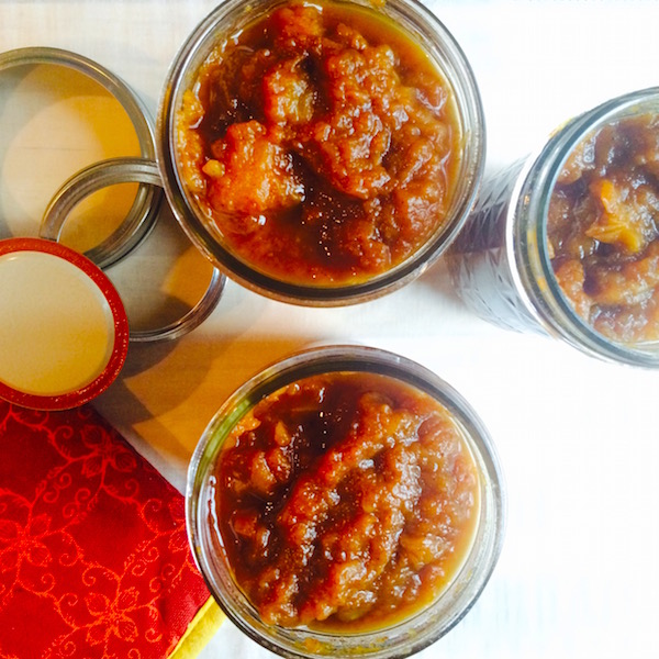 Spiced Apple Butter in Jars