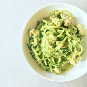 Zoodles with Avocado Pesto