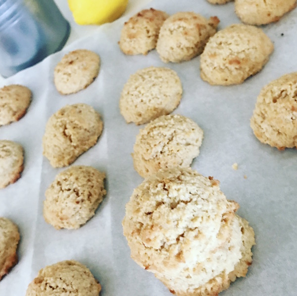 Lemon Coconut Cookies close up