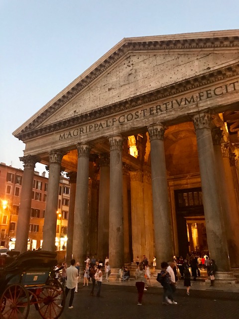 Rome Pantheon in evening