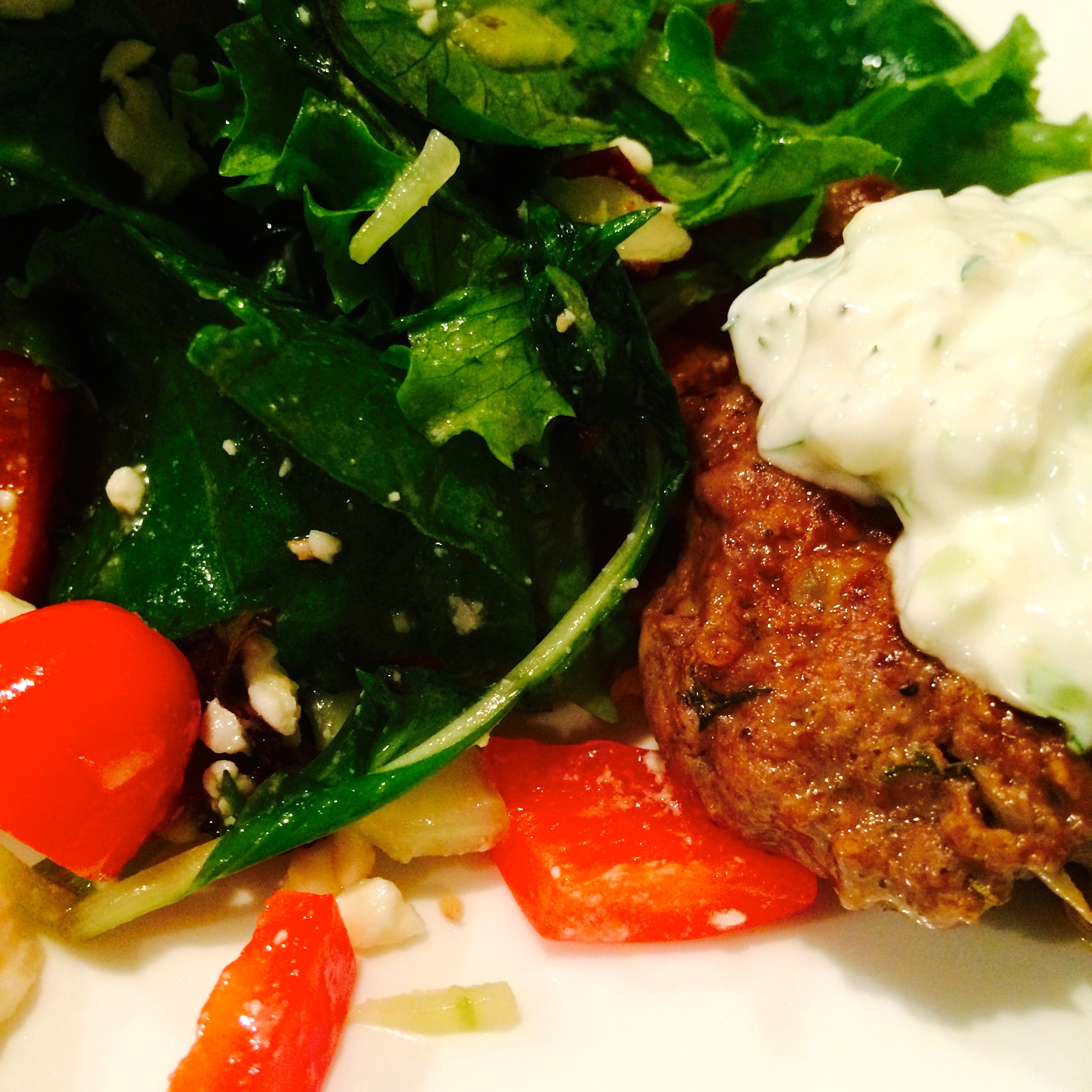 Greek Lamb Burgers + Tzatziki Sauce