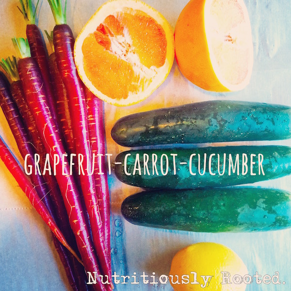 Grapefruit Carrot Cucumber Juice Ingredients Nutritiously Rooted