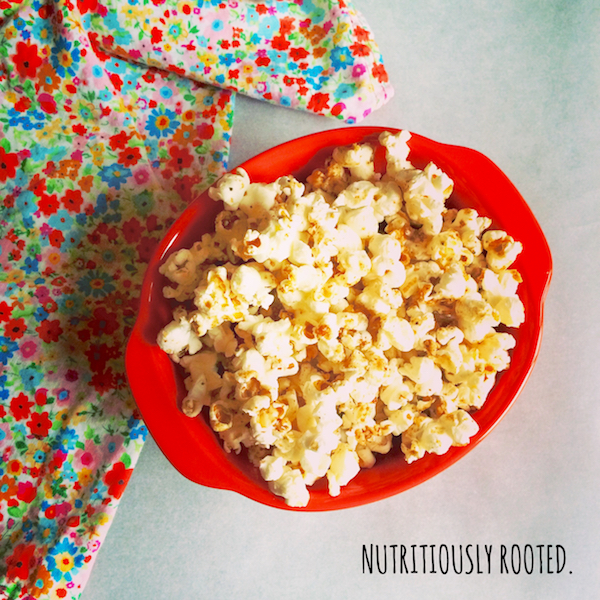 Sweet + Salty Almond Butter Popcorn