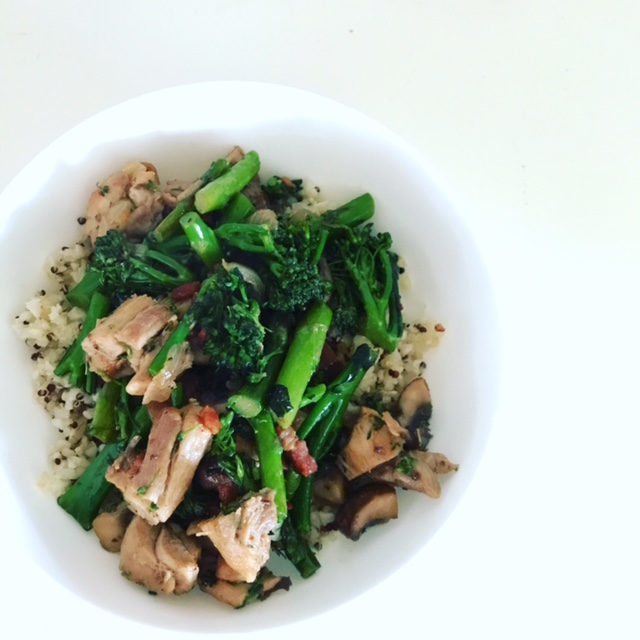 Sesame Chicken and Veggie Cauliflower Rice Bowls